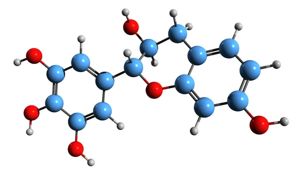 Aufnahme Der Robinetinidol Skelettformel Molekulare Chemische Struktur Von Flavanol Isoliert — Stockfoto