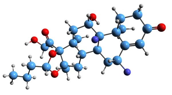 Imagem Fórmula Esquelética Rofleponida Estrutura Química Molecular Corticosteróide Glicocorticóide Sintético — Fotografia de Stock