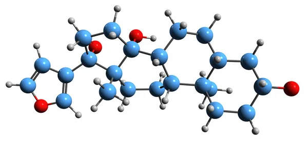 Imagem Fórmula Esquelética Rostafuroxin Estrutura Química Molecular Análogo Digitoxigenina Isolado — Fotografia de Stock
