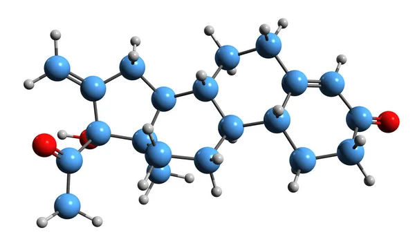 Imagen Fórmula Esquelética Segesterona Estructura Química Molecular Progestina Esteroidea Aislada — Foto de Stock