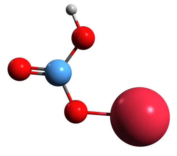 Aufnahme Der Natriumbicarbonat Skelettformel Molekulare Chemische Struktur Von Backpulver E500 — Stockfoto