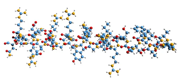 Imagen Fórmula Esquelética Hormona Liberadora Somatotropina Estructura Química Molecular Hormona — Foto de Stock