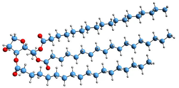 Imagem Fórmula Esquelética Triestearato Sorbitan Estrutura Química Molecular Surfactante Não — Fotografia de Stock