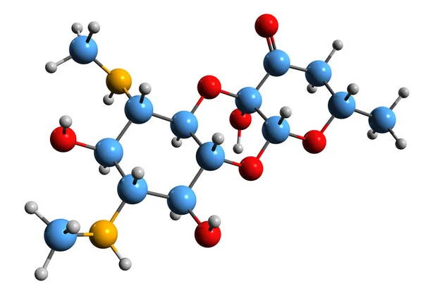 Imagem Fórmula Esquelética Spectinomycin Estrutura Química Molecular Infecções Por Gonorreia — Fotografia de Stock