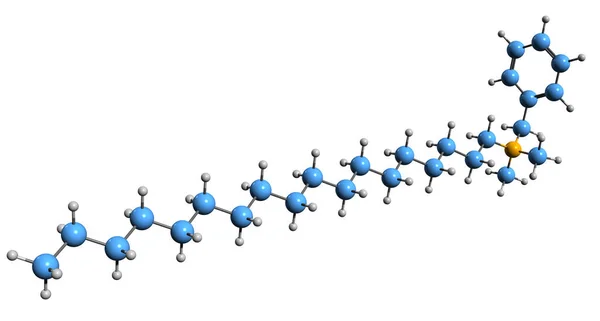Imagen Fórmula Esquelética Cloruro Estearalconio Estructura Química Molecular Del Agente — Foto de Stock