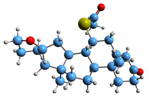 Aufnahme Der Spiroxason Skelettformel Molekulare Chemische Struktur Des Synthetischen Steroiden — Stockfoto