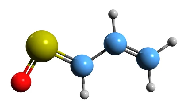 Beeld Van Syn Propanethial Oxide Skeletformule Moleculaire Chemische Structuur Van — Stockfoto