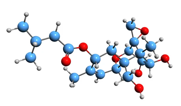 Beeld Van Triol Skeletformule Moleculaire Chemische Structuur Van Sesquiterpeen Mycotoxine — Stockfoto