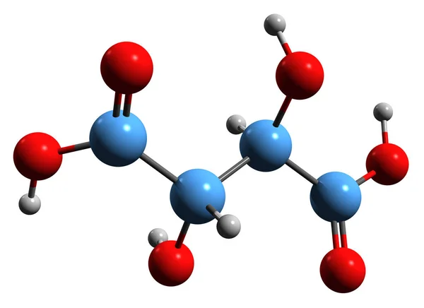 Obraz Formuły Szkieletowej Kwasu Winowego Struktura Chemiczna Cząsteczkowa Kwasu Moczowego — Zdjęcie stockowe