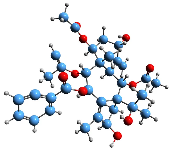 Image Taxchinin Skeletal Formula Molecular Chemical Structure Abeotaxane Isolated White — Stock Photo, Image