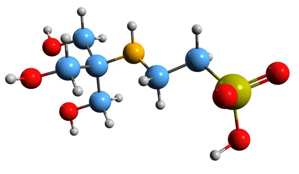 Imagem Fórmula Esquelética Tes Tampão Estrutura Química Molecular Agente Tampão — Fotografia de Stock
