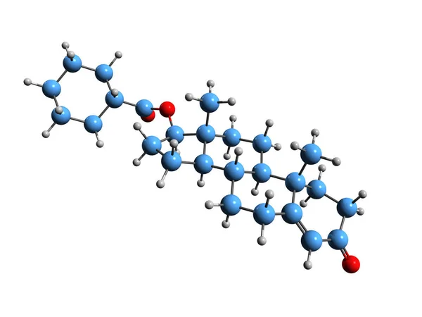 Beeld Van Testosteron Hexahydrobenzoaat Skeletformule Moleculaire Chemische Structuur Van Testosteron — Stockfoto