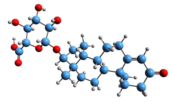 Imagem Fórmula Esquelética Glucoronide Testosterona Estrutura Química Molecular Esteroide Natural — Fotografia de Stock