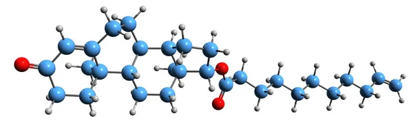 Obraz Niezdecydowanej Formuły Szkieletowej Testosteronu Molekularna Struktura Chemiczna Androgenowo Anabolicznego — Zdjęcie stockowe