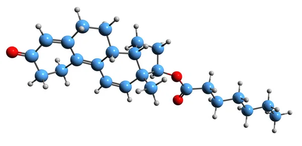 Imagen Fórmula Esquelética Del Enantato Trenbolone Estructura Química Molecular Del — Foto de Stock