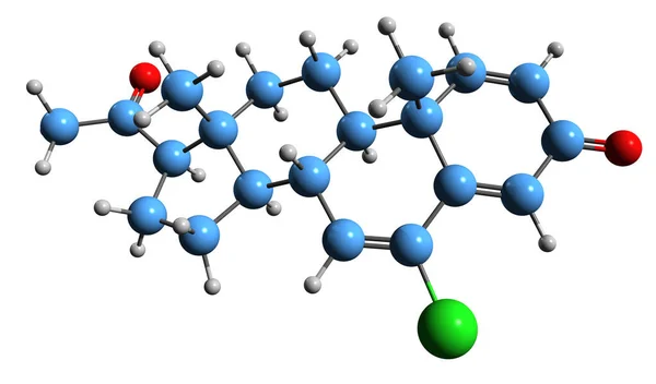 Obraz Formuły Szkieletowej Trengestone Molekularna Struktura Chemiczna Leków Progestin Izolowanych — Zdjęcie stockowe