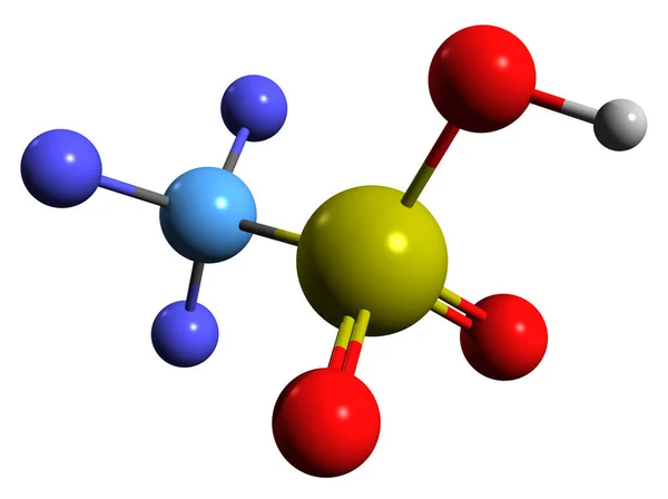 Εικόνα Του Σκελετικού Τύπου Τριφθορομεθανοσουλφονικού Οξέος Μοριακή Χημική Δομή Του — Φωτογραφία Αρχείου