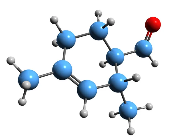 Imagen Fórmula Esquelética Triplal Estructura Química Molecular Buenos Olores Aislados — Foto de Stock