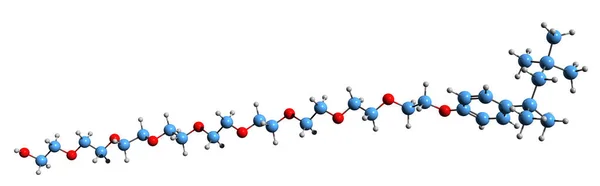 Imagen Fórmula Esquelética Triton 100 Estructura Química Molecular Del Tensioactivo —  Fotos de Stock