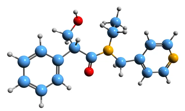 Image Tropicamide Skeletal Formula Molecular Chemical Structure Mydriasis Medication Isolated — Stock Photo, Image