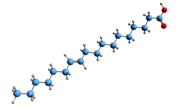 Imagem Fórmula Esquelética Ácido Vaccênico Estrutura Química Molecular Ácido Graxo — Fotografia de Stock