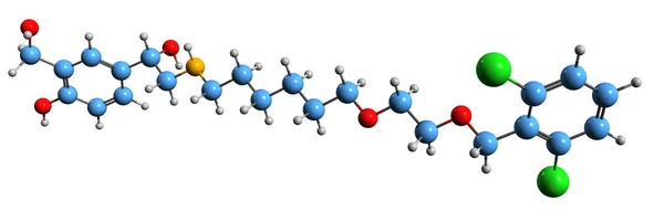 Imagem Fórmula Esquelética Vilanterol Estrutura Química Molecular Broncodilatador Ultra Laba — Fotografia de Stock