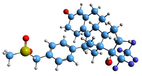 Obraz Vilaprisanova Kosterního Vzorce Molekulárně Chemická Struktura Syntetického Steroidního Selektivního — Stock fotografie