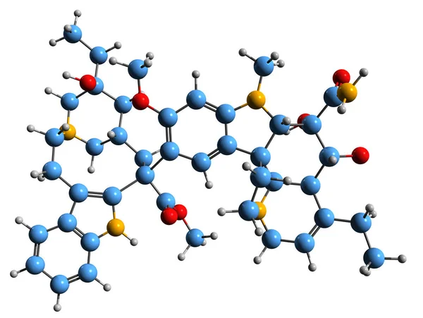 Bild Vindesine Skelett Formel Molekylär Kemisk Struktur Semisyntetisk Vinca Alkaloid — Stockfoto