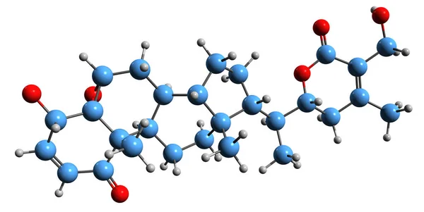 Imagem Fórmula Esquelética Withaferin Estrutura Química Molecular Lactona Esteroidal Acnistus — Fotografia de Stock