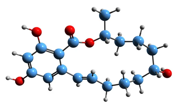 Imagem Fórmula Esquelética Alfa Zearalenol Estrutura Química Molecular Estrogênio Não — Fotografia de Stock