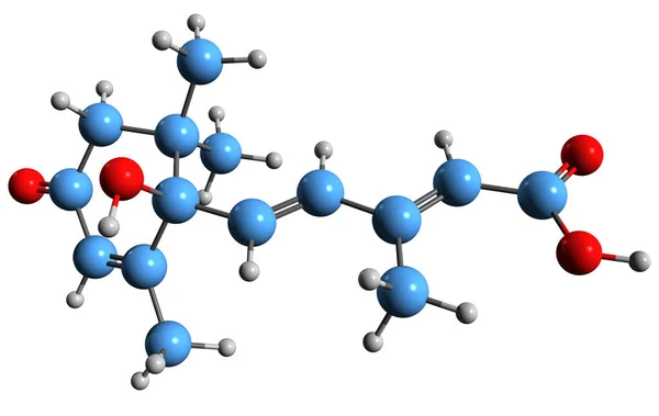 Aufnahme Der Abscisic Acid Skeletal Formula Molekulare Chemische Struktur Des — Stockfoto