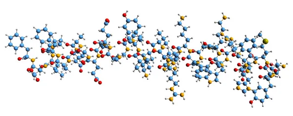 Imagen Fórmula Esquelética Hormonal Adrenocorticotrópica Estructura Química Molecular Adrenocorticotropina Aislada — Foto de Stock