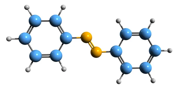Imagen Fórmula Esquelética Azobenceno Estructura Química Molecular Del Compuesto Químico — Foto de Stock