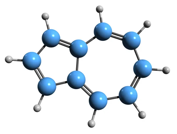 Aufnahme Der Azulin Skelettformel Molekularchemische Struktur Des Isomers Naphthalin Isoliert — Stockfoto