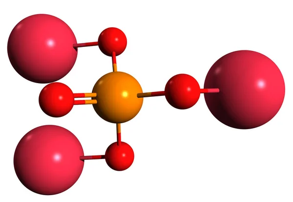 Imagen Fórmula Esquelética Aluminofosfato Sodio Estructura Química Molecular Del Aditivo —  Fotos de Stock
