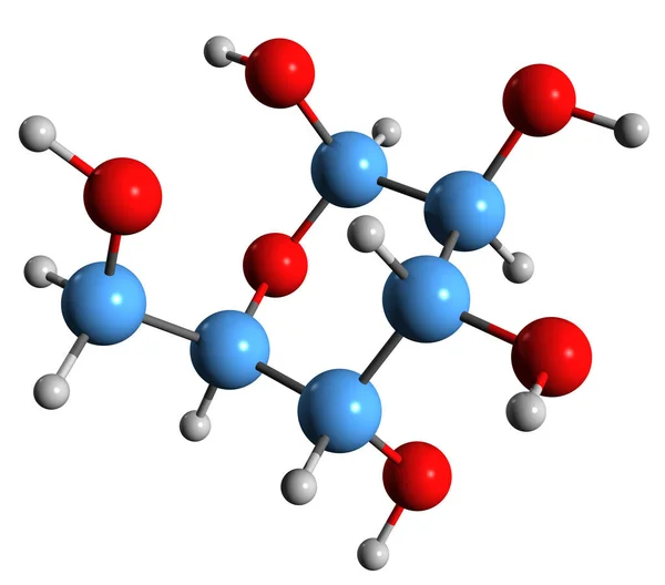 Abbildung Der Altrose Skelettformel Molekulare Chemische Struktur Von Aldohexosezucker Isoliert — Stockfoto