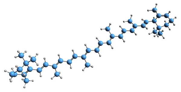 Beeld Van Alfa Caroteenskeletformule Moleculaire Chemische Structuur Van Fytochemische Geïsoleerd — Stockfoto
