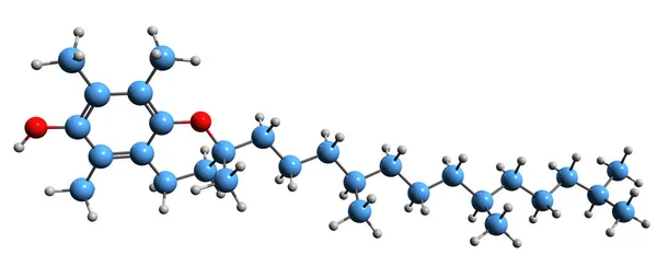 Aufnahme Der Alpha Tocopherol Skelettformel Molekulare Chemische Struktur Von Vitamin — Stockfoto