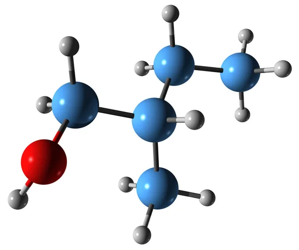 Изображение Скелетной Формулы Амилового Спирта Молекулярная Химическая Структура Метилбутана Ола — стоковое фото