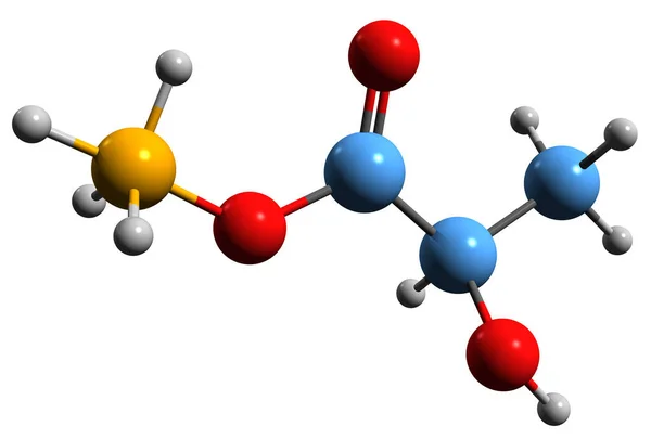 Imagen Fórmula Esquelética Lactato Amonio Estructura Química Molecular Del Hidroxipropanoato —  Fotos de Stock
