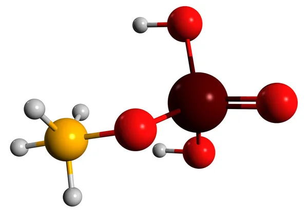 Imagen Fórmula Esquelética Fosfato Dihidrógeno Amonio Estructura Química Molecular Del —  Fotos de Stock