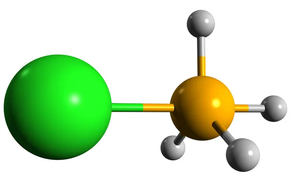 Amonyum Klorür Iskelet Formülünün Boyutlu Görüntüsü Beyaz Zemin Üzerinde Izole — Stok fotoğraf