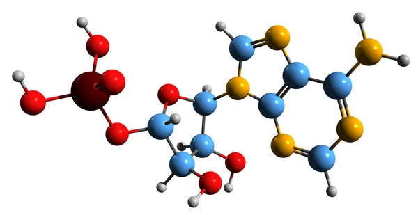 Image Formule Squelettique Adénosine Monophosphate Structure Chimique Moléculaire Amp Isolée — Photo