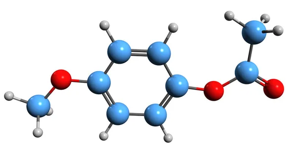 Imagen Fórmula Esquelética Del Acetato Anisilo Estructura Química Molecular Del — Foto de Stock