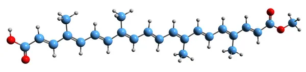 Imagen Fórmula Esquelética Bixin Estructura Química Molecular Norbixina Aislada Sobre —  Fotos de Stock