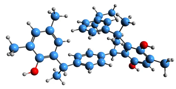 Image Formule Squelettique Anoxomer Structure Chimique Moléculaire Additif Alimentaire Isolé — Photo