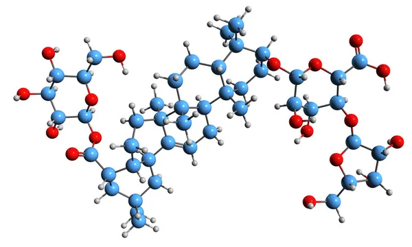 Imagem Araloside Uma Fórmula Esquelética Estrutura Química Molecular Saponina Triterpenóide — Fotografia de Stock