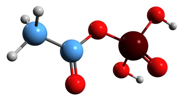 Aufnahme Der Acetylphosphat Skelettformel Molekulare Chemische Struktur Von Phosphonoacetat Isoliert — Stockfoto