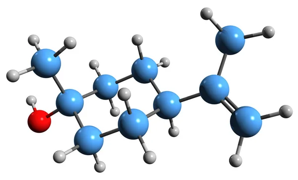 Imagen Fórmula Esquelética Beta Terpineol Estructura Química Molecular Del Monoterpenoide — Foto de Stock