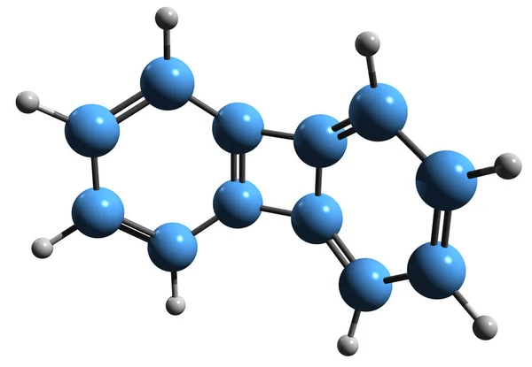 Immagine Della Formula Scheletrica Bifenilene Struttura Chimica Molecolare Idrocarburi Policiclici — Foto Stock